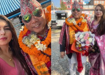 रेशम चौधरीसंग अभिनेत्री एलिजा गौतमको सेल्फी, आगो लाग्नबाट देश जोगियो (भिडियो)