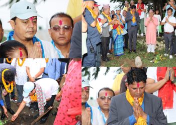 इन्ट्रा अध्यक्षसहित अभिनेता दिलिप लगायतले गरे दमक र पथरीको शरणार्थी शिविरमा स्वास्थ्य चौकी शिलान्यास