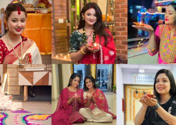 यस्तो रह्यो अभिनेत्री तथा गायिकाको लक्ष्मीपुजा (तस्वीर सहित)