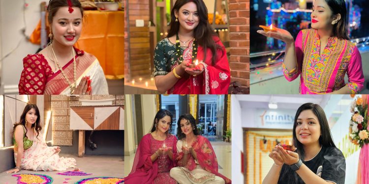 यस्तो रह्यो अभिनेत्री तथा गायिकाको लक्ष्मीपुजा (तस्वीर सहित)