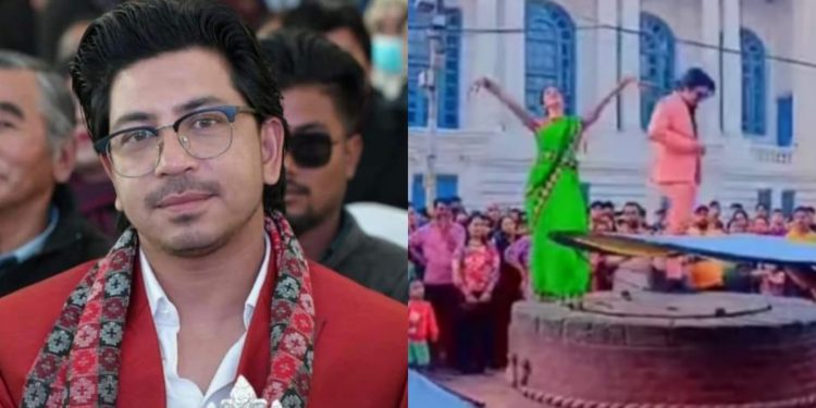 कुमारीले प्रयोग गर्ने इनारमा नाचेपछी प्रकाश सपूत आलोचित, मागे माफी