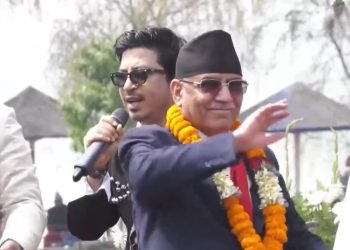 प्रकाश सपूतको ‘गलबन्दी’ मा नाचे प्रधानमन्त्री प्रचण्ड