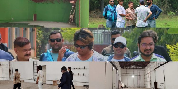 इटहरीको इन्डोर स्टुडियोमा ‘बलिदान’, ४० फिटको दुर्गा मुर्तीसहित हजारौं मान्छेका बिच ५ सय जनाको एक्सन दृष्य