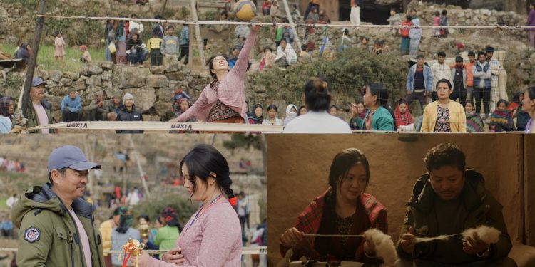 ‘घरज्वाईं’ गीत ‘बिन्जुरी’: भलिबल खेल्न अब्बल देखिईन् मिरुना, दयाहाङ मक्ख