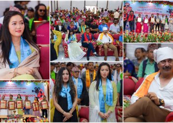 सम्मान गर्दै ‘आदिवासी जनजाती मातृभाषी चलचित्र प्रवर्द्धन समिती’को बिचार गोष्ठी इटहरीमा सम्पन्न