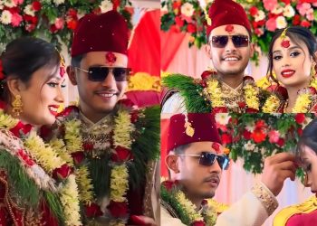 झापाली र स्याङ्जालीको बिहे, ‘बले’ उपनामले चर्चित सागरले स्नेहासंग कसे लगनगाँठो