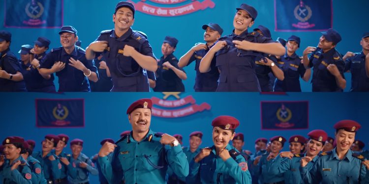 रमेश उप्रेती, प्रियंका कार्की, प्रकाश सपुत र बेनिसा पौडेल प्रहरीको भेषमा