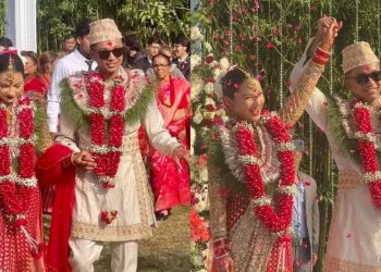 प्रेमी सायुज्य श्रेष्ठसंग गायिका स्मिता दाहालले गरिन् विवाह