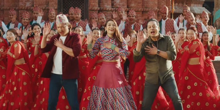 संगीतमा दुर्गेशकाे छलाङ: फिल्म ‘रंगी’को गीतमा दिलीप, नम्रता र सलोनको मज्जाको ठुम्का