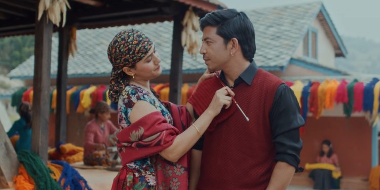 चैत २२ मा रिलिज हुने फिल्म ‘वसन्त’को ‘साँझ पर्यो झमक्क’, प्रकाश र शान्तिश्रीको स्वर