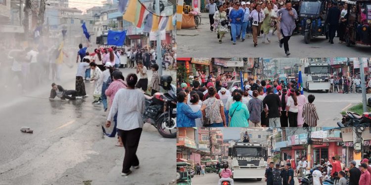 पहिचान फिल्मको सुटिङमा चल्यो नारावाजी, अश्रुग्यास र पानीको फोहोरा, अभिनेता प्रशान्त तामाङ घाइते