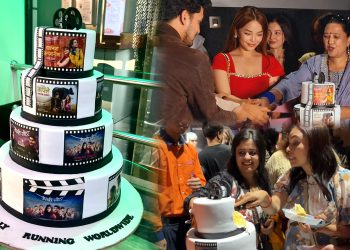 १० करोडभन्दा बढीको ग्रस कमाइको खुसीमा ‘उनको स्वीटर’ टिमले काट्यो ४ तले केक