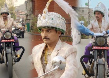 श्रीपेच लगाएर राजगद्दी आरोहण गर्न हिँडेका ‘माग्नेराजा’ ट्राफिकको फन्दामा