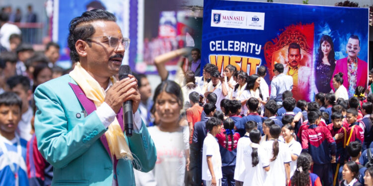 फिल्म ‘माग्ने राजा’को टीम कलेज र सार्वजनीक स्थानमा पुगेर प्रचार गर्दै