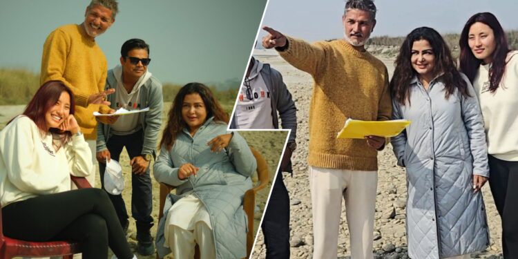 ‘फ्रेन्च किस’मा सुपरस्टार रेखा थापाको ‘सरप्राइज इन्ट्री’: अर्पण र थिन्लेसँग जोडिइन् रेखा